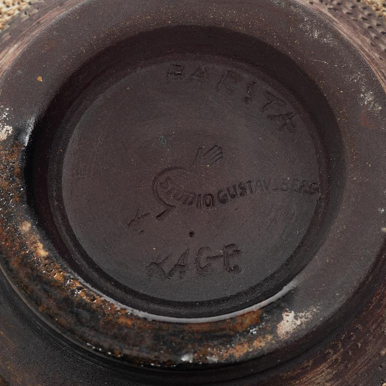 Wilhelm Kåge, a Farsta stoneware bowl, Gustavsberg Studio 1954.