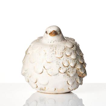Tyra Lundgren, a chamotte stoneware sculpture of a pigeon, Sweden mid 20th century.