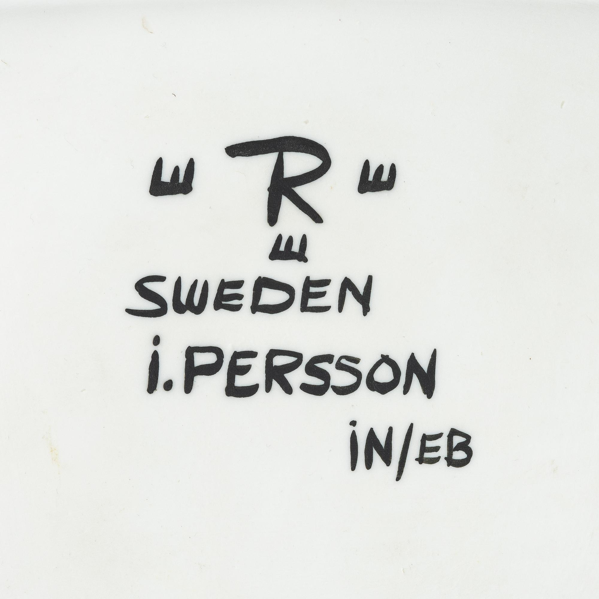 Inger Persson, a porcelain vase, Rörstrand.