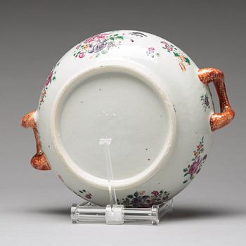 A famille rose tureen with cover, Qing dynasty, Qianlong (1736-95).