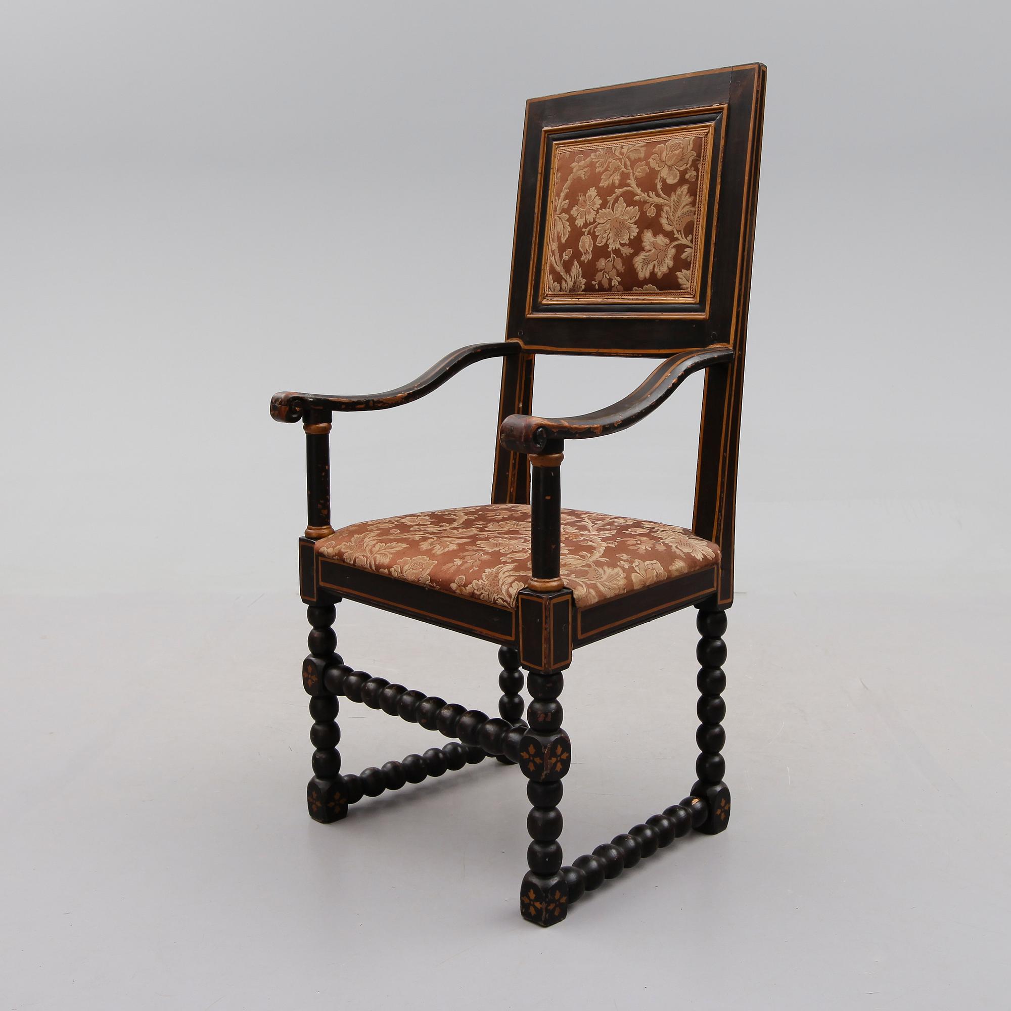 KARMSTOL, barock, 1700-tal.