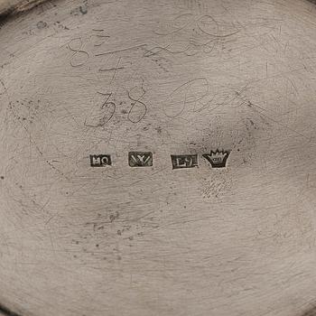 Henrik Qvarnberg, gräddsnäcka, silver, Viborg 1844.