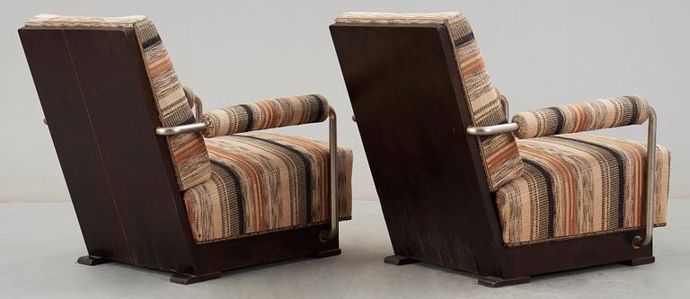 A pair of Axel Einar Hjorth 'Typenko' easy chairs, Nordiska Kompaniet ca 1931.