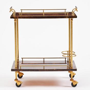 Aldo Tura, a serving trolley, Milan, Italy, 1960s-70s.