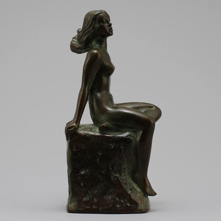CARIN NILSON, skulptur, brons, sign o dat 1944, A Petersson fud.
