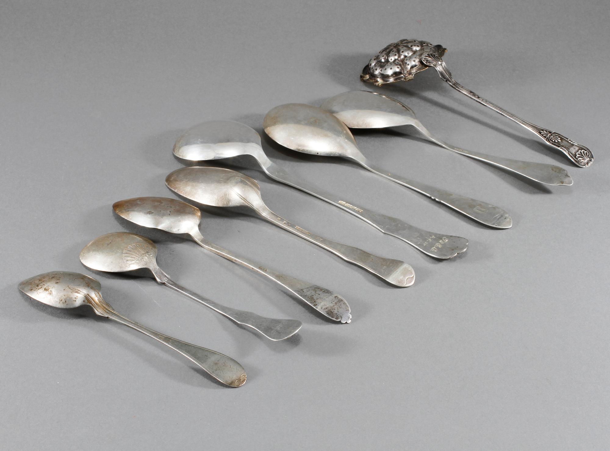 PARTI SILVER, 14 delar, mestadels Sverige, 1800- och 1900-tal, vikt 480 g.