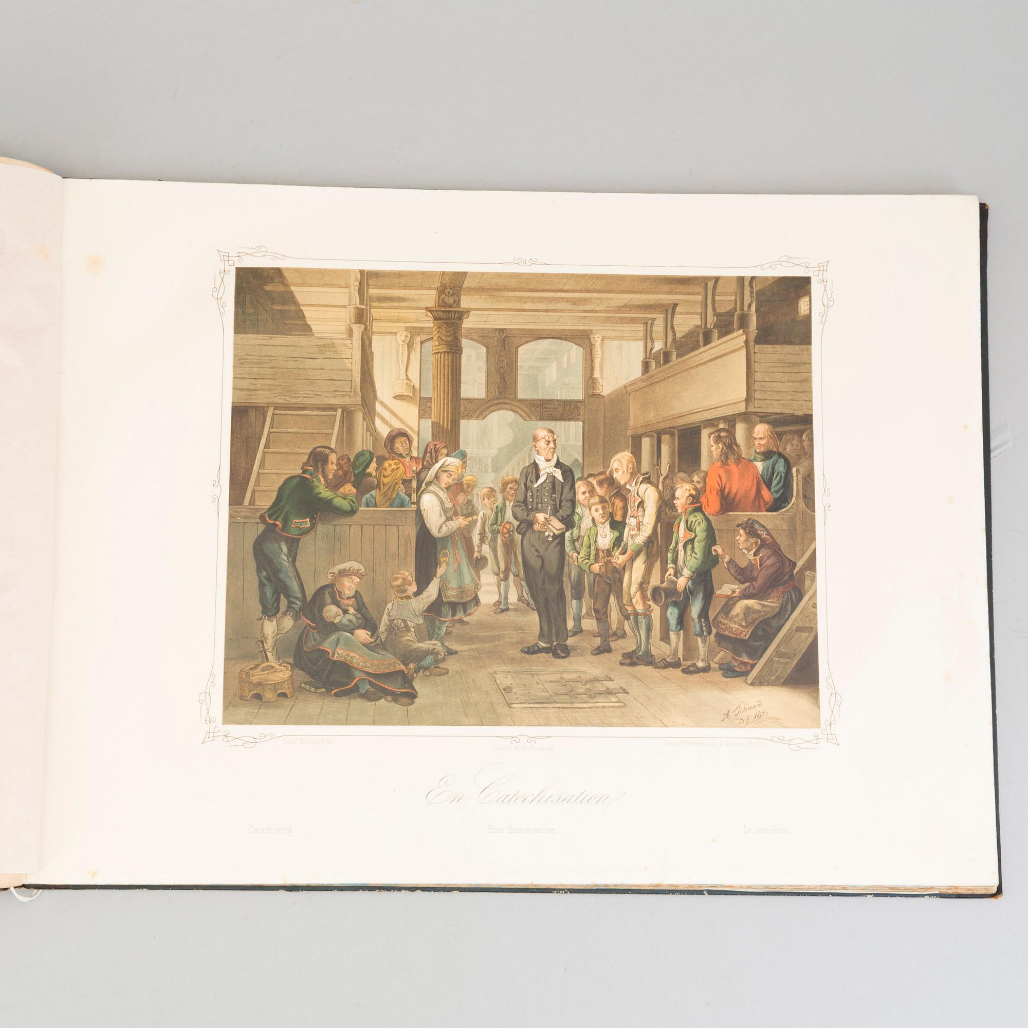 'Norske folkelivsbilleder efter Malerier og Tegninger af Adolph Tidemand', Christian Tönsberg, Christiania, 1854.