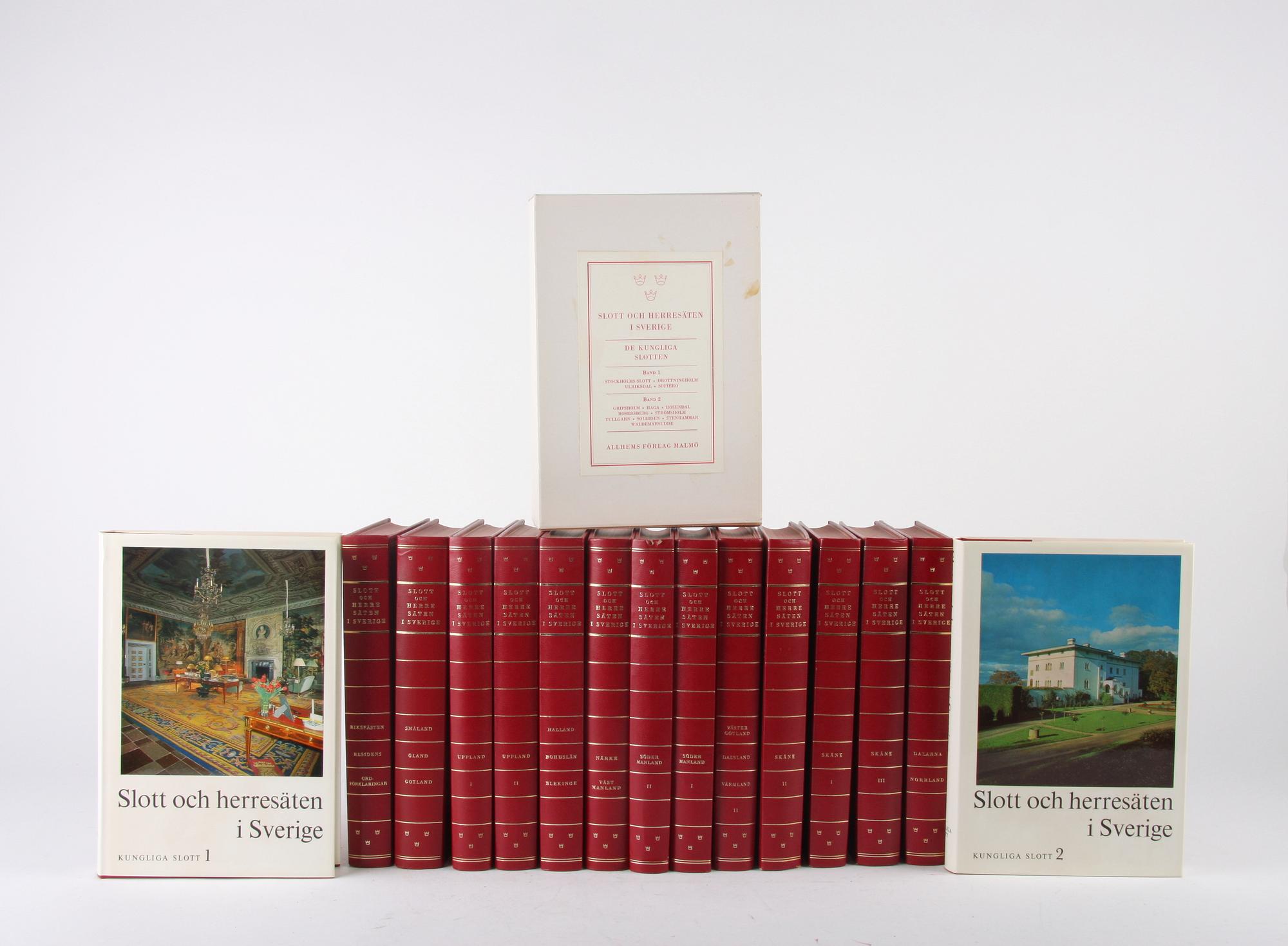 BÖCKER: "Svenska slott och herresäten", 18 vol, Allhems förlag, Malmö.