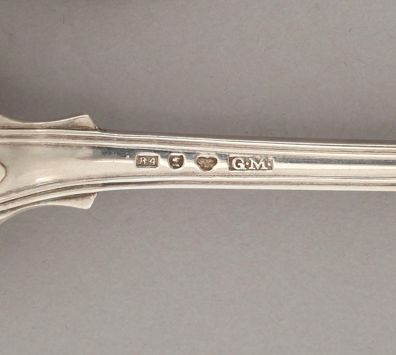 PARTI BESTICK, 22 delar, silver, olika mästare, mest Sverige, 1800-1900-tal. Tot ca 590 gram.