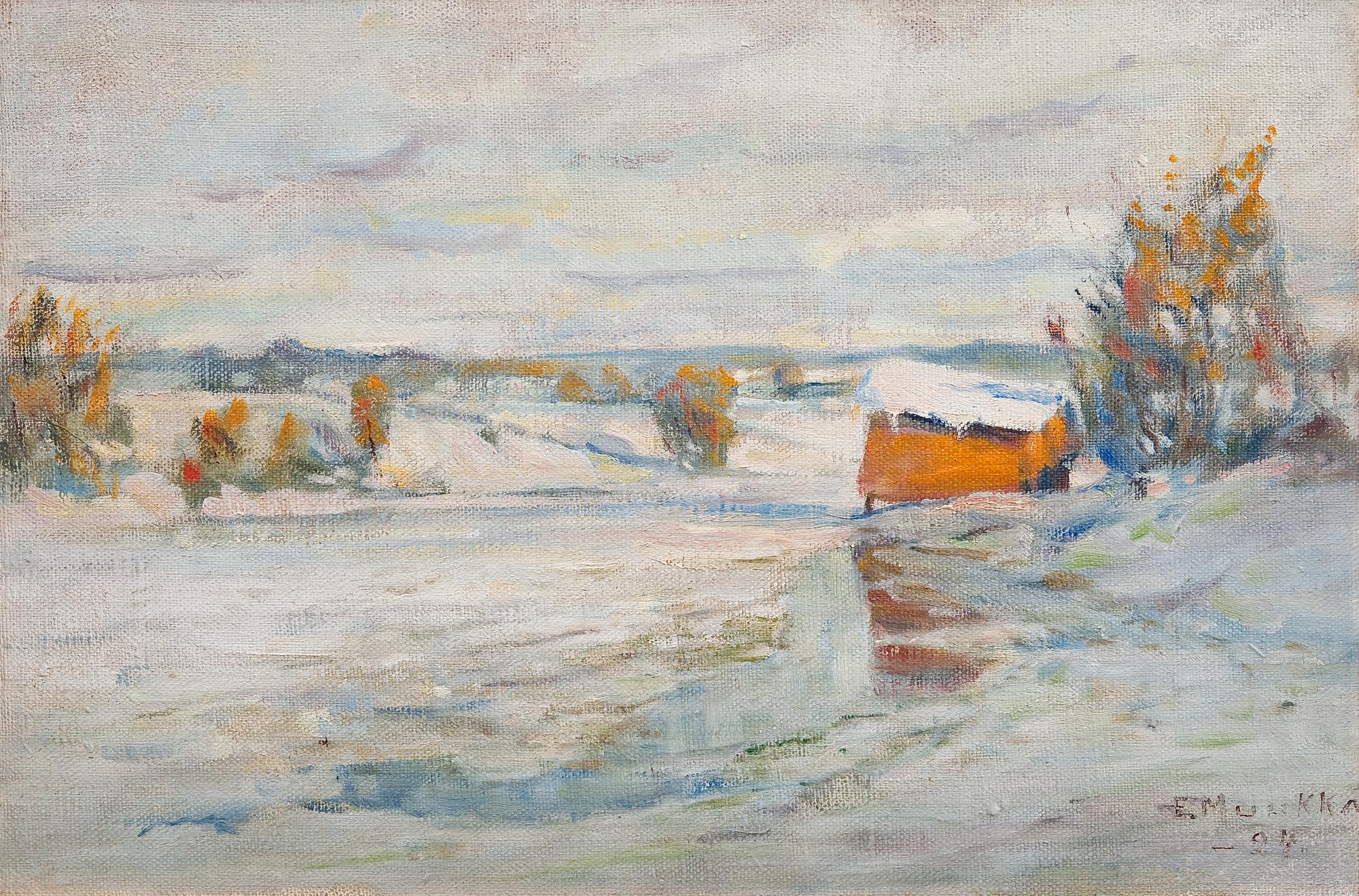 ELIAS MUUKKA, öljy kankaalle, sign. ja päiv. -24.