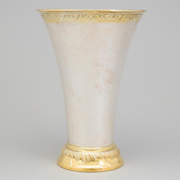CG HALLBERG, bägare, silver, Stockholm, 1925.