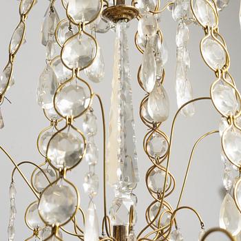 A Gustavian style chandelier, mid-20th Century.