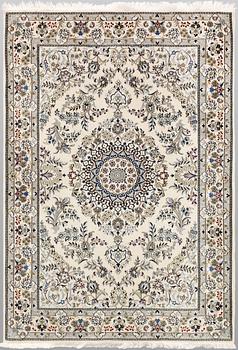A Nain Part Silk carpet, S.K 6LAA, approx. 147 x 104 cm.