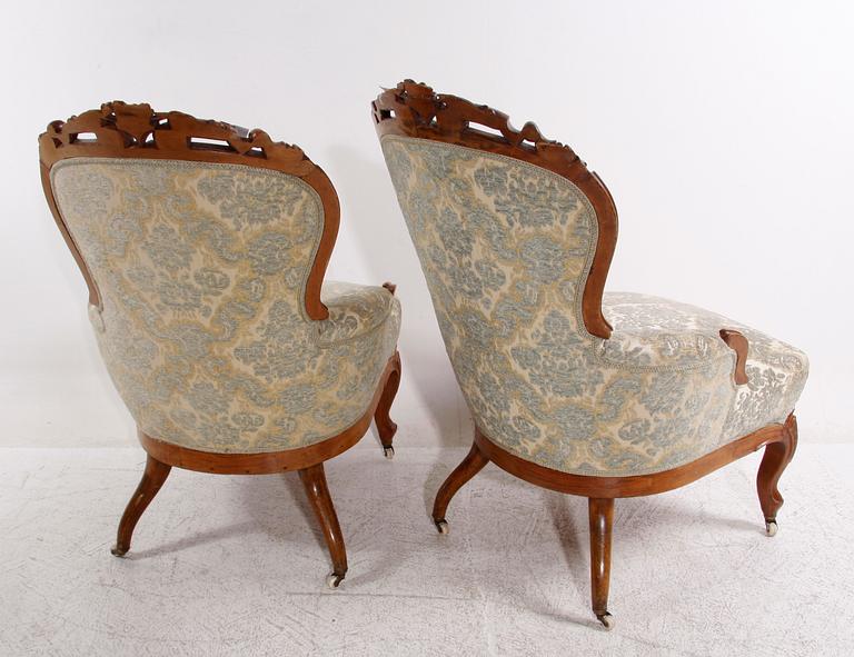 STOLAR, ett par, nyrokoko, sent 1800-tal.