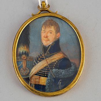 UNIDENTIFIED ARTIST, portrait miniature, probably Swedish, early 19th Century.