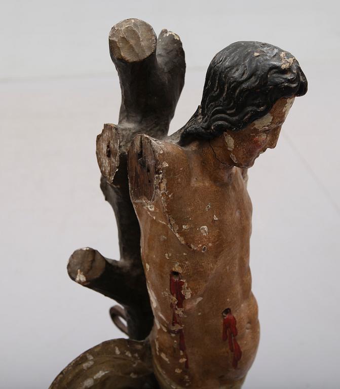 SKULPTUR, skuret trä, 1600-/1700-tal.