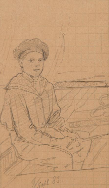 ADOLF VON BECKER, drawing, dated 9/sept 83.