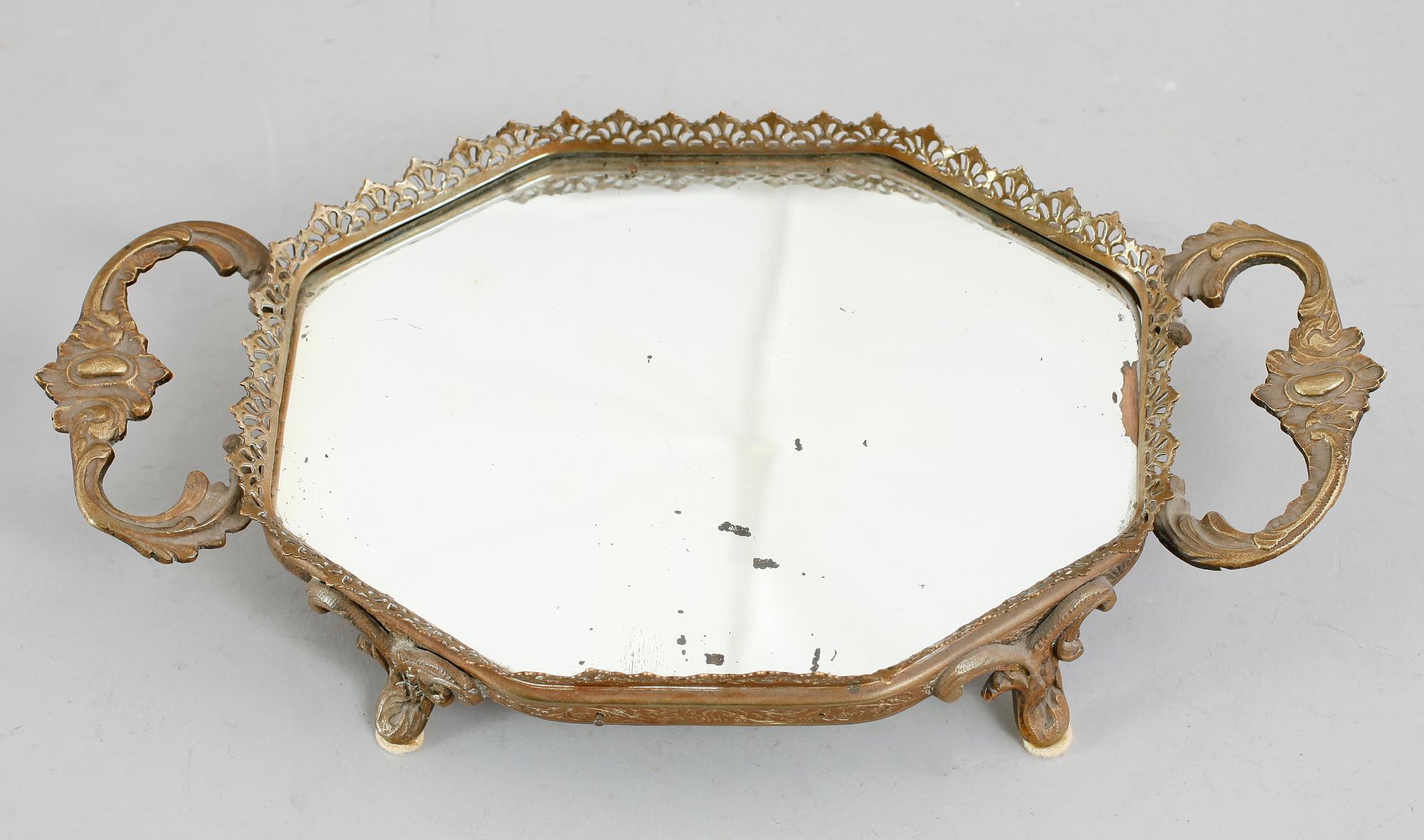 SPEGELBRICKA, mässing, 1800-tal.