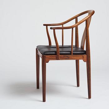 Hans J. Wegner, a palisander 'China Chair', Fritz Hansen, Denmark 1966.