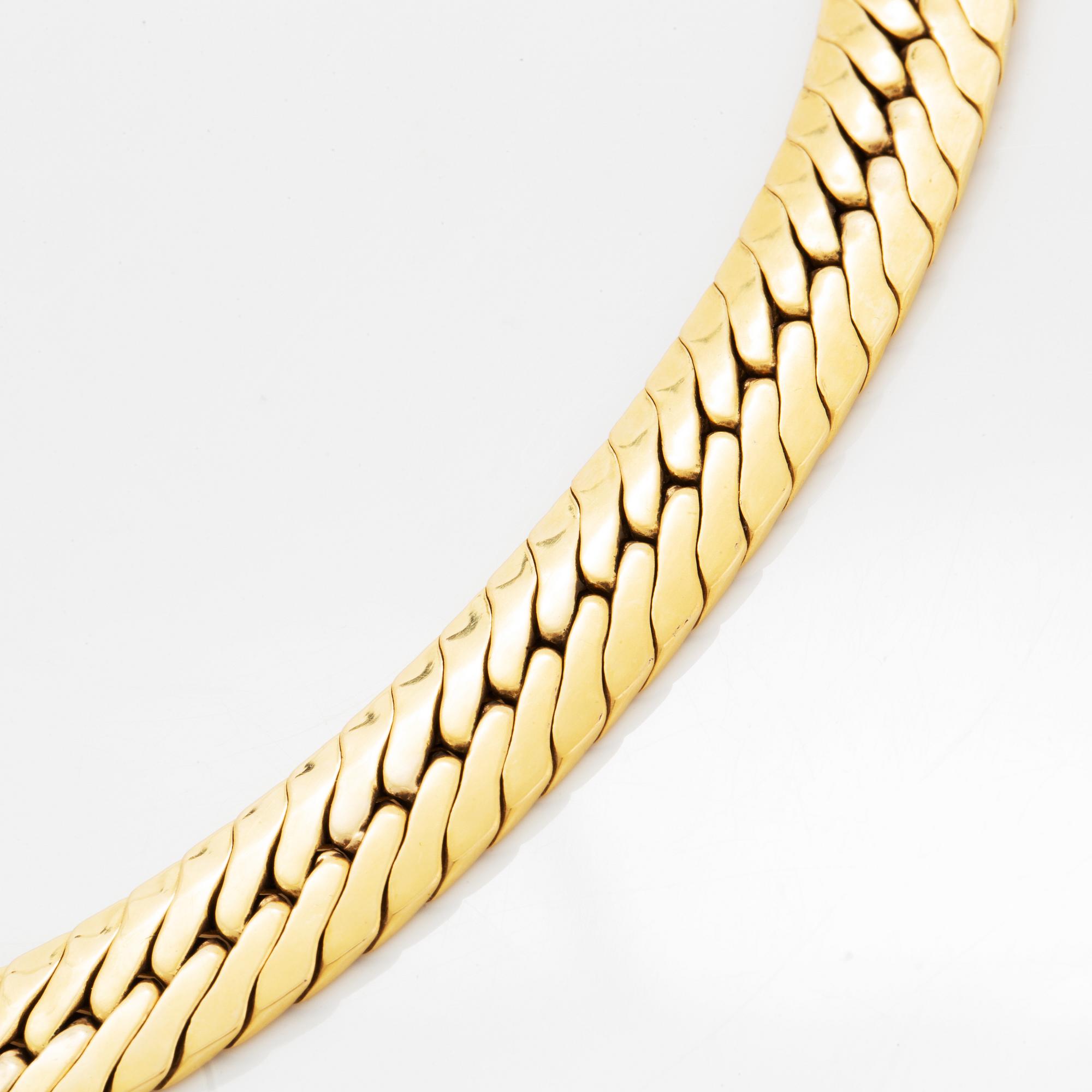 Collier 18K guld, Balestra, Italien.