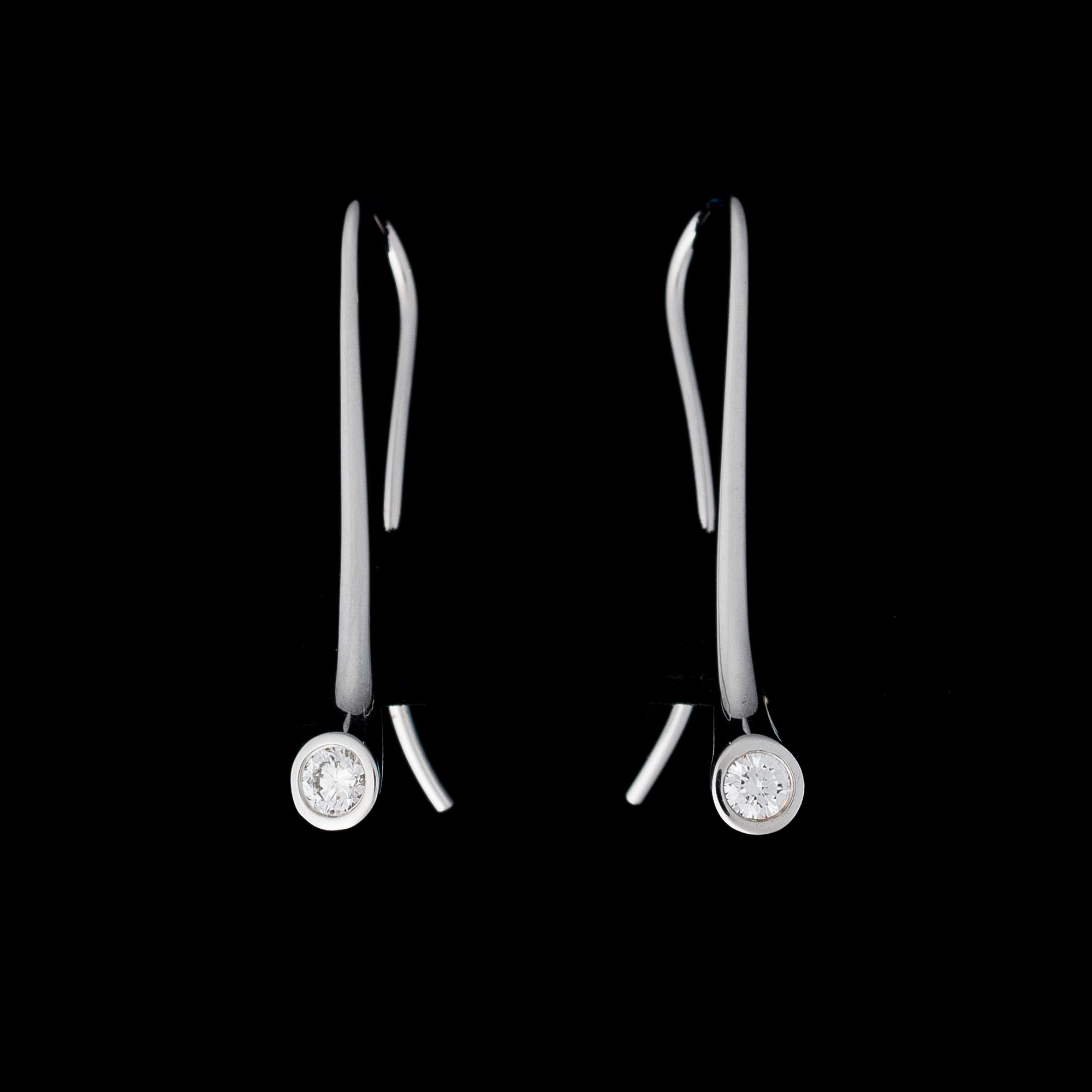 GEORG JENSEN, korvakorut "Magic", briljanttihiotut timantit, 18K valkokultaa.