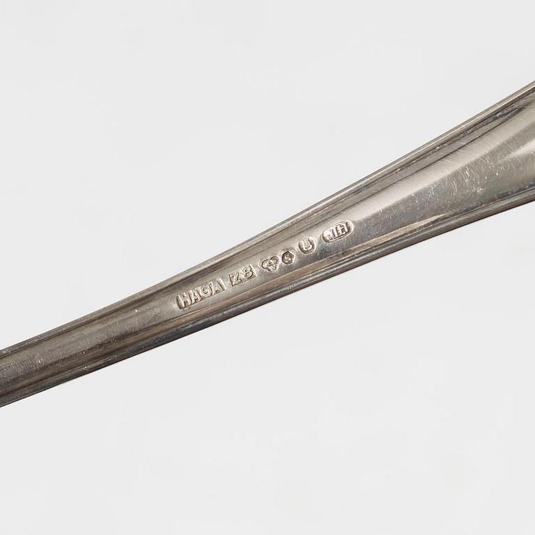 Bestickuppsättning, 58 delar, silver, modell "Haga", bl a JL Hultman, Stockholm 1951.