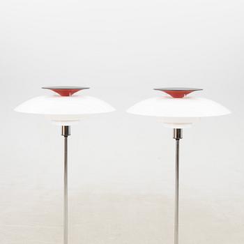 Poul Henningsen, a pair of floor lamps, "PH 80" for Louis Poulsen Denmark.