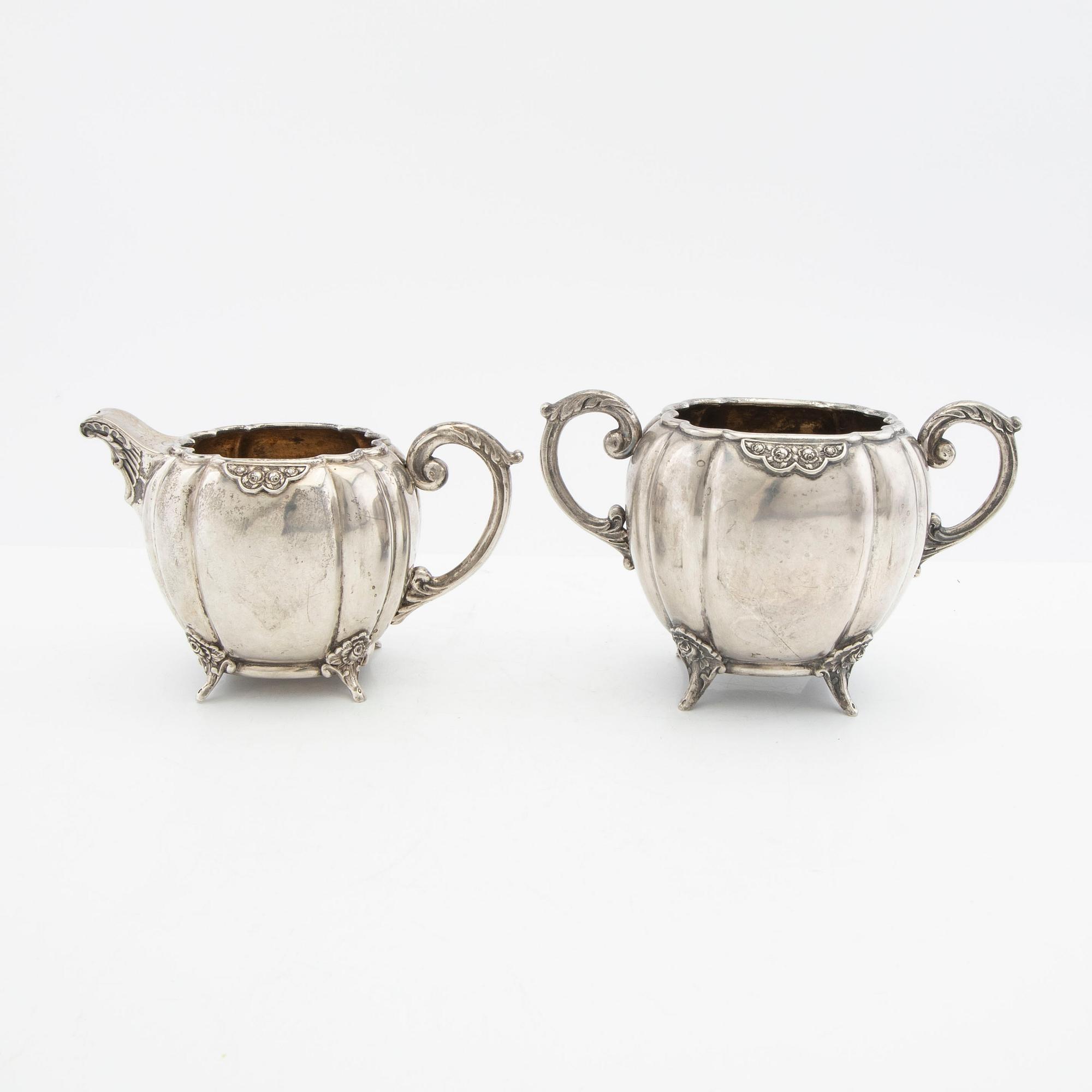 Tea service 3 dl silver Hungary early 20th century.