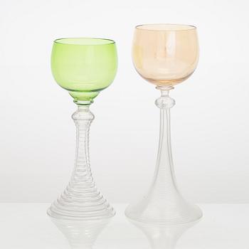 A set of 13 wine glasses, latter half of the 20th century.