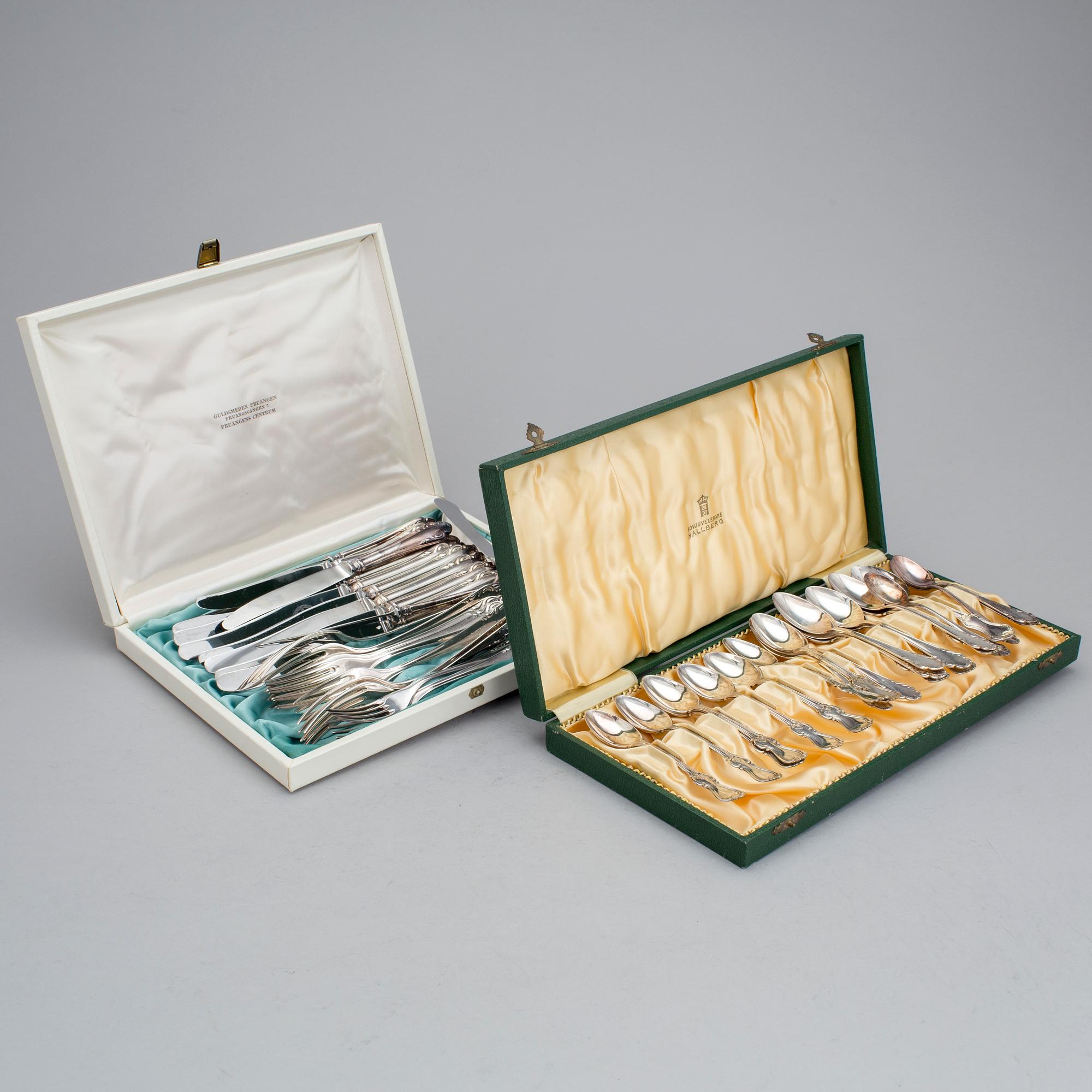 SILVERBESTICK, 44 delar, Sverige, 1900-talets andra hälft. Total vikt 1211 gram.