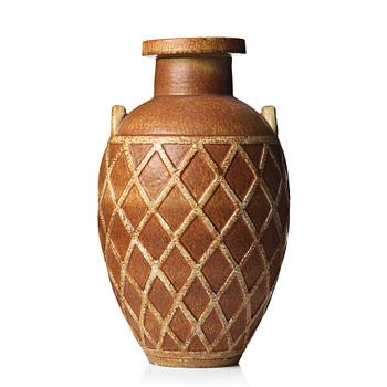 89. Gunnar Nylund, a stoneware floor vase, Rörstrand, Sweden 1950's.