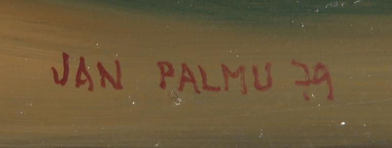 Jan Palmu, öljy levylle, signeerattu ja päivätty 1979.
