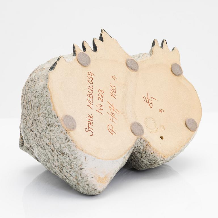 Paul Hoff, sculpture, "Strix Nebulosa No 223", Gustavsberg studio, Sweden, 1985.