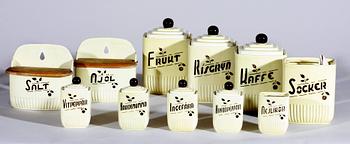 KRYDDSET, porslin, 11 delar. 1930/40-tal. Modell: "Terra", Tjeckoslovakien.