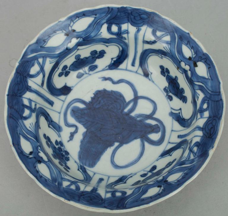 SKÅL, kraakporslin, Kina, Ming dynastin, Wanli (1572-1620).