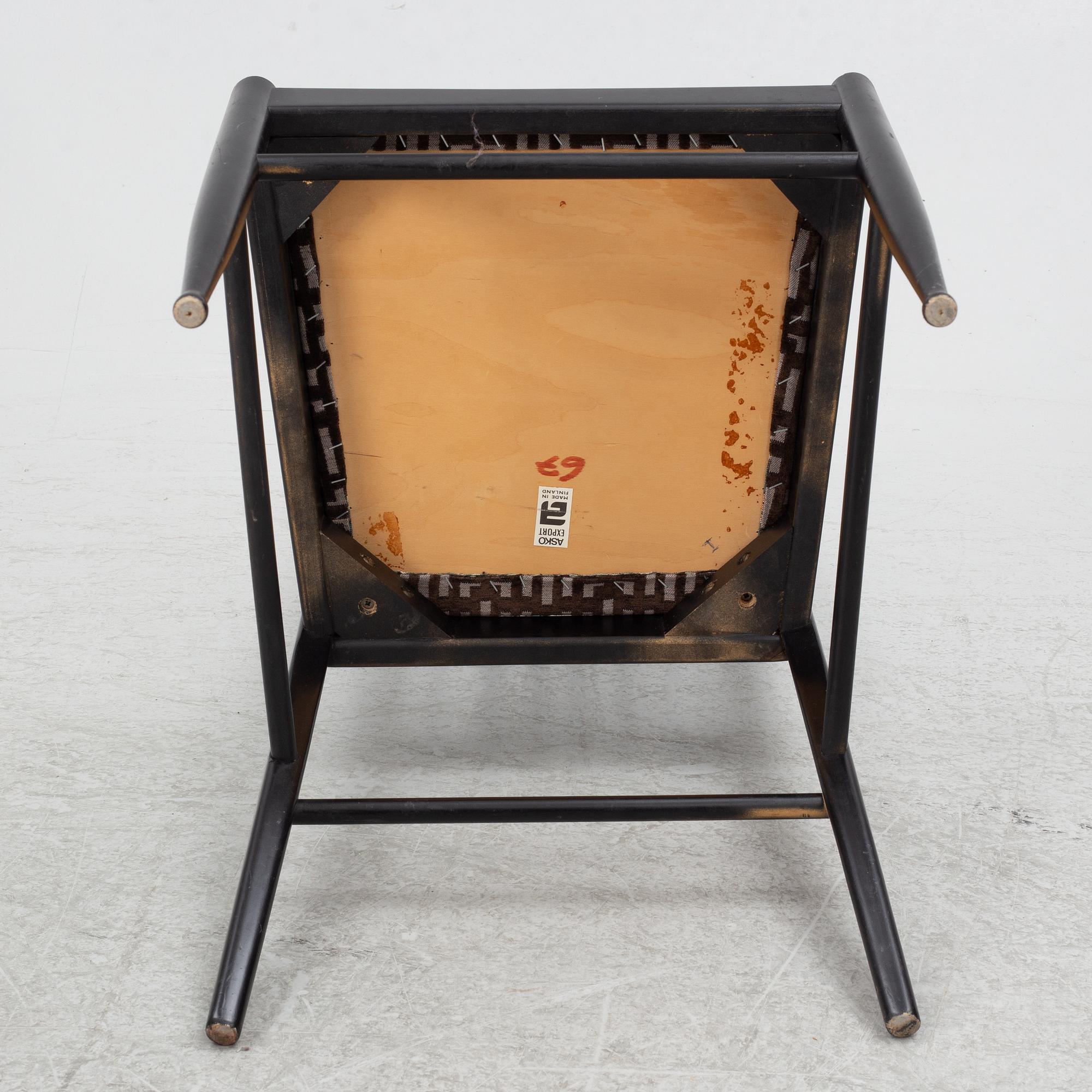 Kerstin Hörlin-Holmquist, Dining table with 8 chairs, 'Charlotte', Asko, Finland.