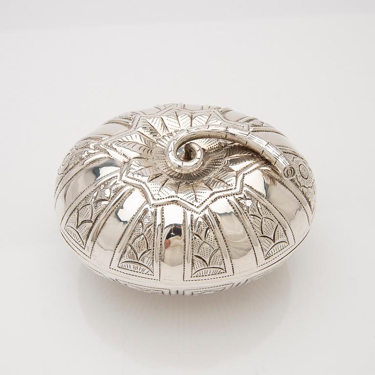 Ask med lock, sterling silver, Mexiko.