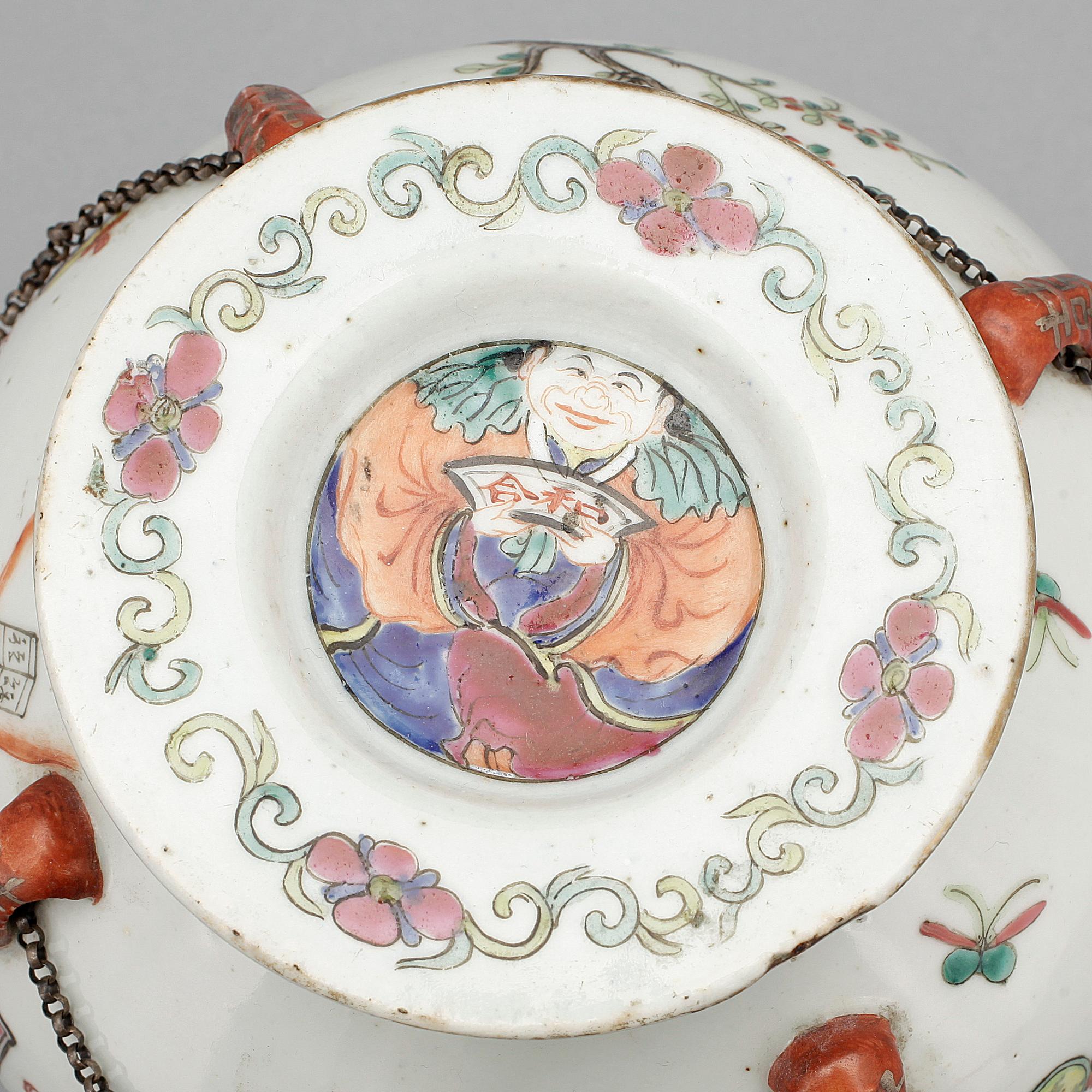 TEKANNA, porslin, Kina, 1800-tal.