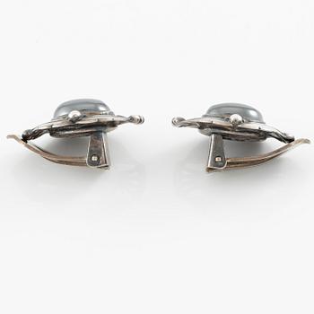 Georg Jensen, ett par örhängen, sterlingsilver.