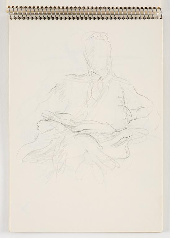 Lotte Laserstein, Skissblock med 19 teckningar varav 1 signerad.