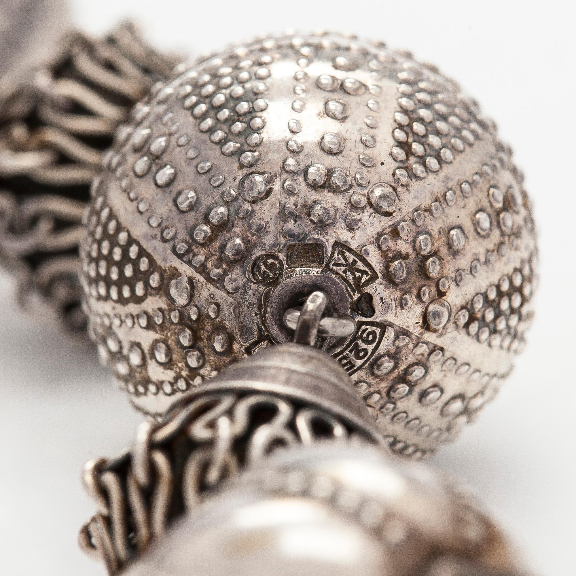 Kalevala Koru, A sterling silver necklace bracelet and earrings, "The Treasure from Halikko" 1979 and 1988.