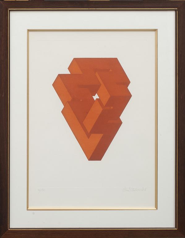 OSCAR REUTERSVÄRD, 2 st, etsningar, signerade och numrerade 34/90 resp 89/90.