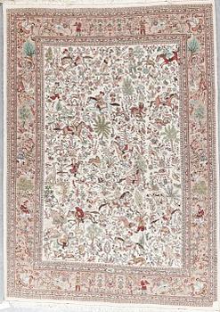 MATTA, Pakistan/Indien figural, ca 237x168 cm.