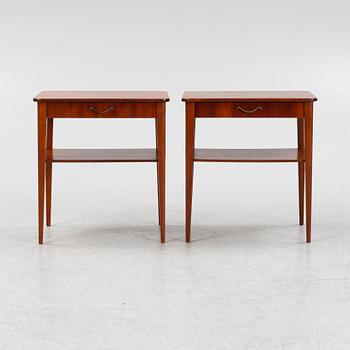 Sängbord, ett par, Björkås Möbelfabrik, Nässjö, 1950/60-tal.