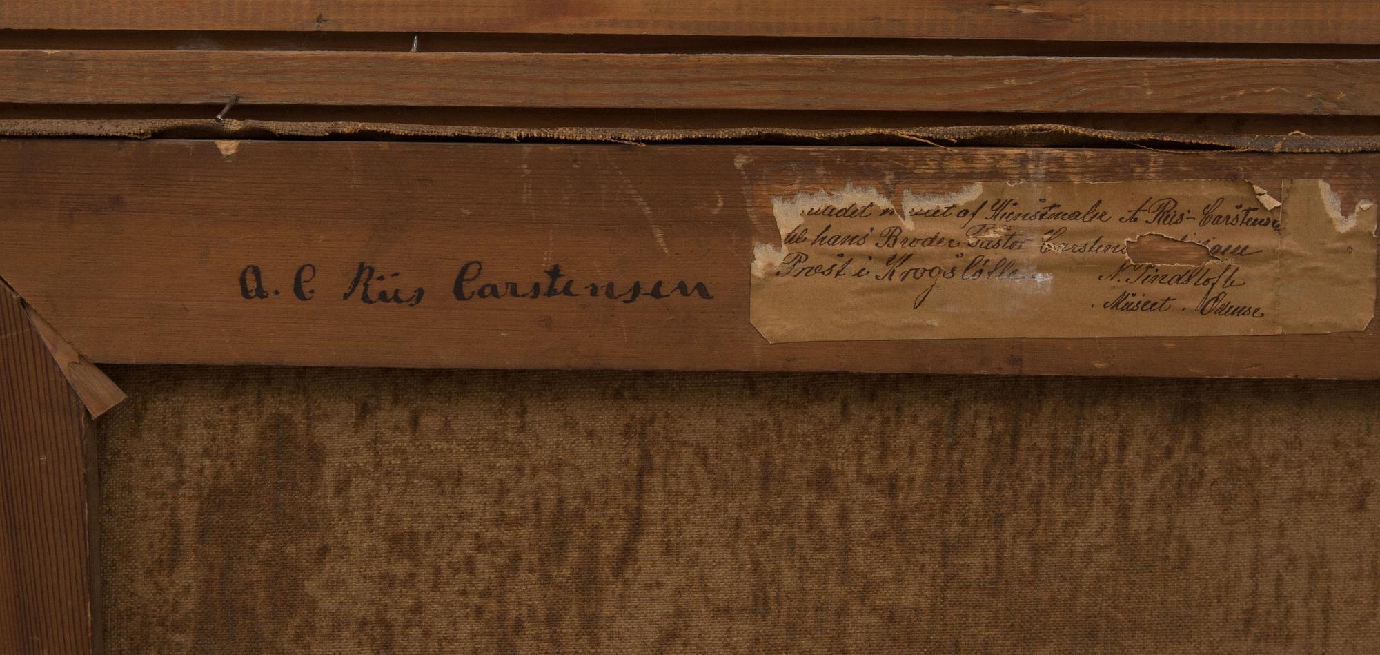 ANDREAS RIIS-CARSTENSEN, olja på duk. Signerad a tergo.