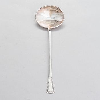 Tillander, silver ladle, 'Käpy' (Cone), Helsinki 1974. Designed by Vilho Ellenberg in the 1920s.