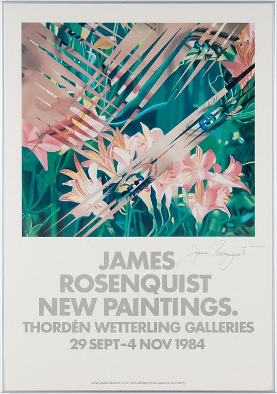 JAMES ROSENQUIST, utställningsaffisch, "New Paintings", signerad.