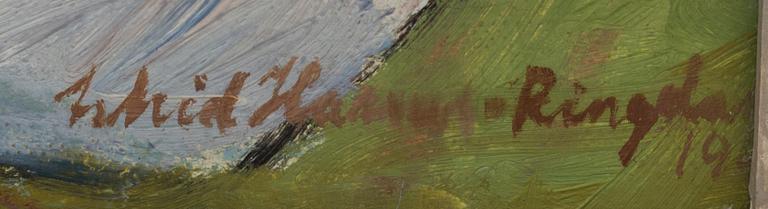 ASTRID HARMS-RINGDAHL, oil on canva, signed 1956.