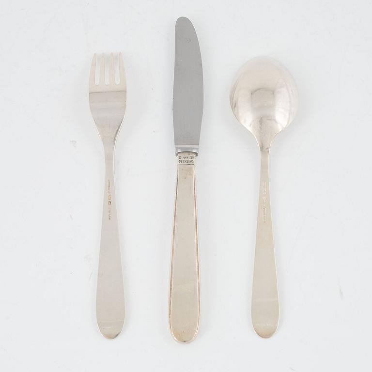 Erik Fleming, a 'Flavia 2' Silver Cutlery Set, Borgila and Flavia Ab, Stockholm 1958-62 (36 pieces).