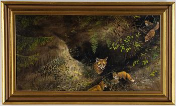 Lennart Frisk, oil on canvas, signed and dated 1971.